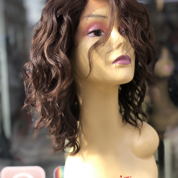 Brown highlights curly Lacefront Bob Wig ask if available - Picture 6 of 8